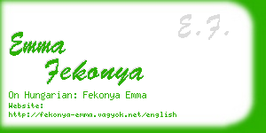 emma fekonya business card